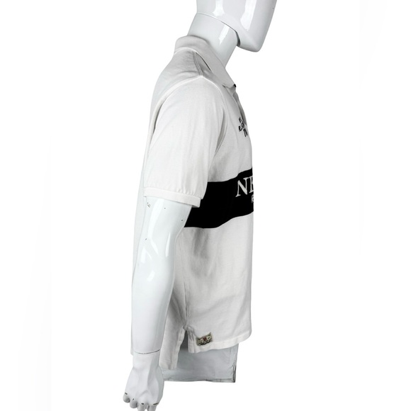 Polo Ralph Lauren Mens 2XL Polo Shirt White Black 100% Cotton #5 Custom Fit - Picture 5 of 10